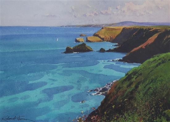 Richard Thorn (20th century) The Green and Blue 10 x 14in.